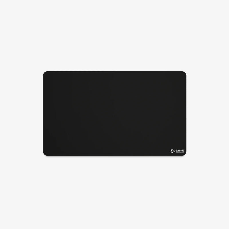 Stitched Cloth Mousepad XL Extended in Black top view