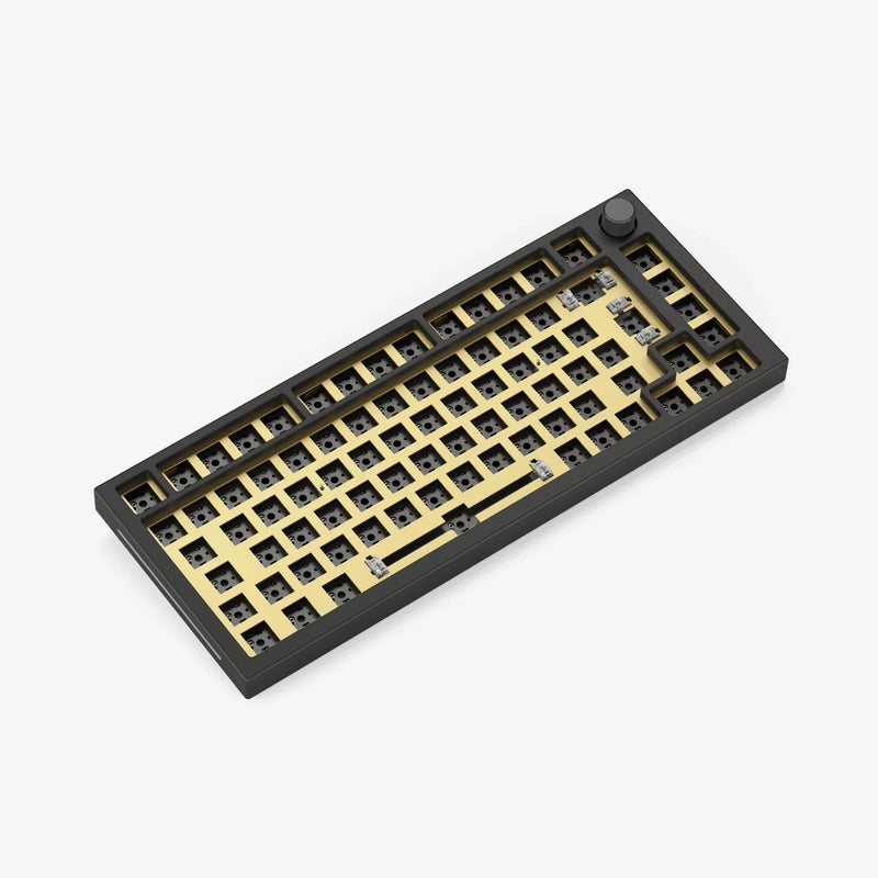 GMMK PRO Brass Switch Plate installed on a Black Slate GMMK PRO