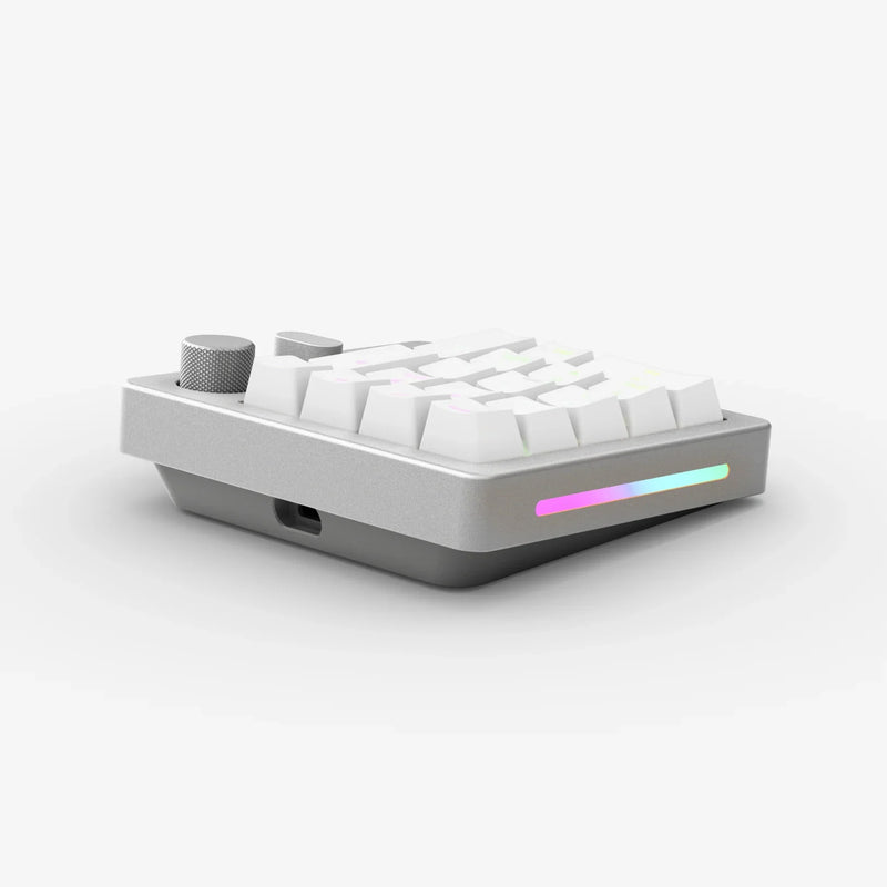 GMMK Numpad in White Ice back angle view