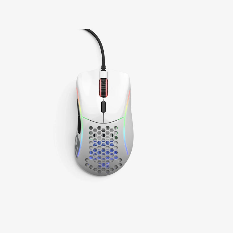 Model D Minus Wired in Glossy White top view