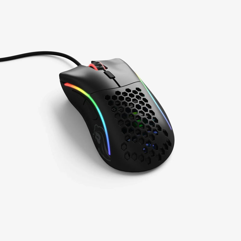 Model D Minus Wired in Matte Black back angle view
