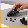 Glorious Model I 2 Wireless Gaming Mouse Dual Mode 2.4Ghz & Bluetooth 75g Superlight with 9 Buttons 2 Swappable and Side Thumb Rest 50 Buttons being changed out on a Model I 2 Wireless in Black