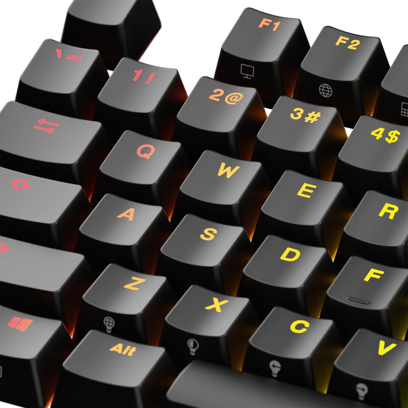 Keycaps Backlit Black US