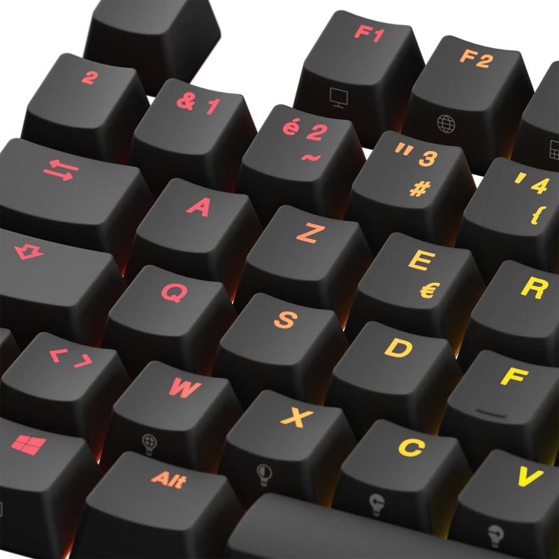 Keycaps Backlit Black FR