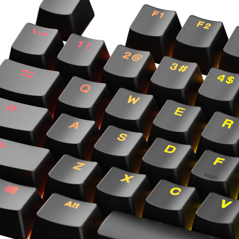 Keycaps Backlit Black US
