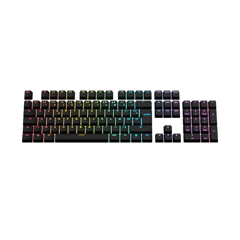 Keycaps Backlit Black FR