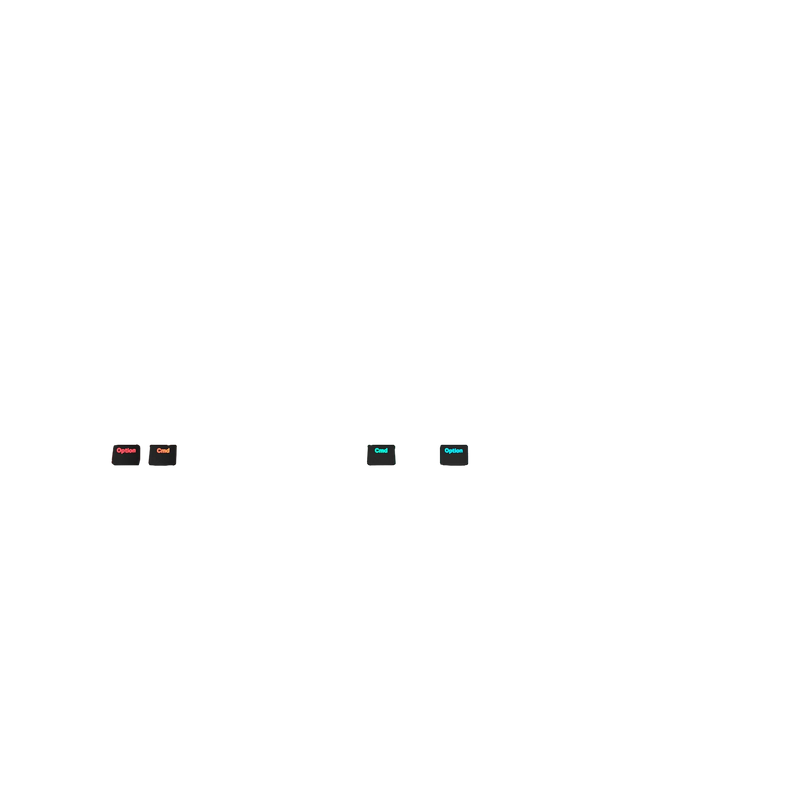 Keycaps Backlit Black US