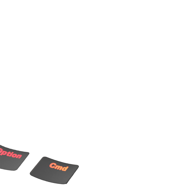 Keycaps Backlit Black US
