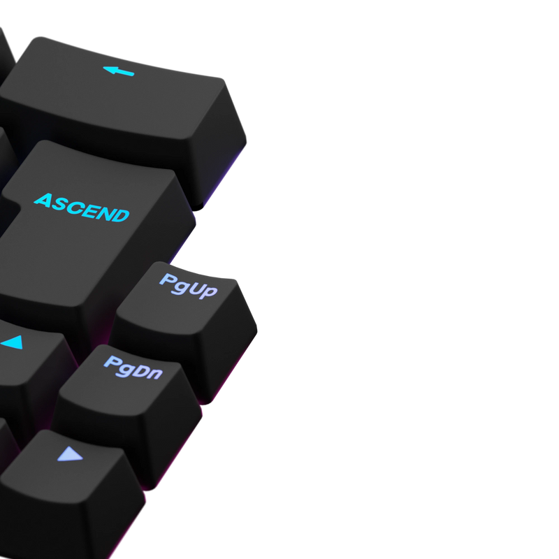 Keycaps Backlit Black FR