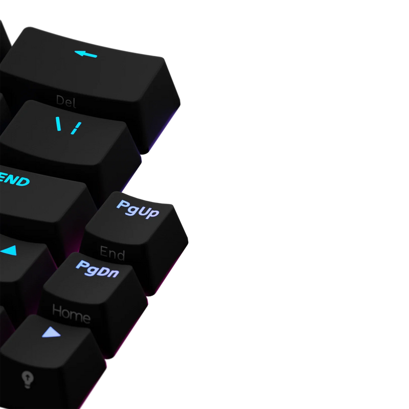 Keycaps Backlit Black US