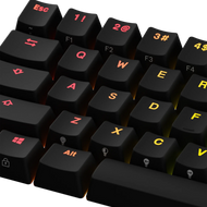 Keycaps Backlit Black US