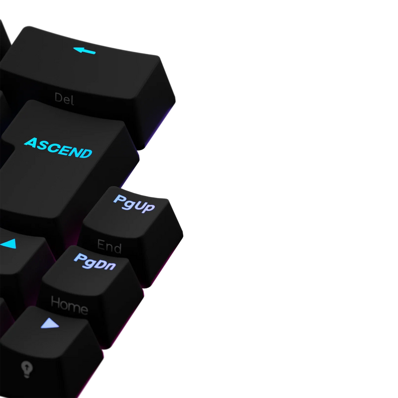 Keycaps Backlit Black FR