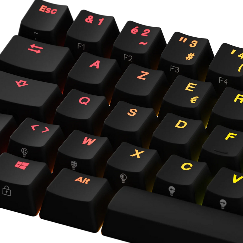 Keycaps Backlit Black FR