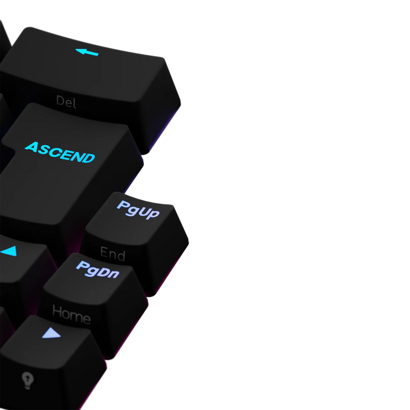 Keycaps Backlit Black UK