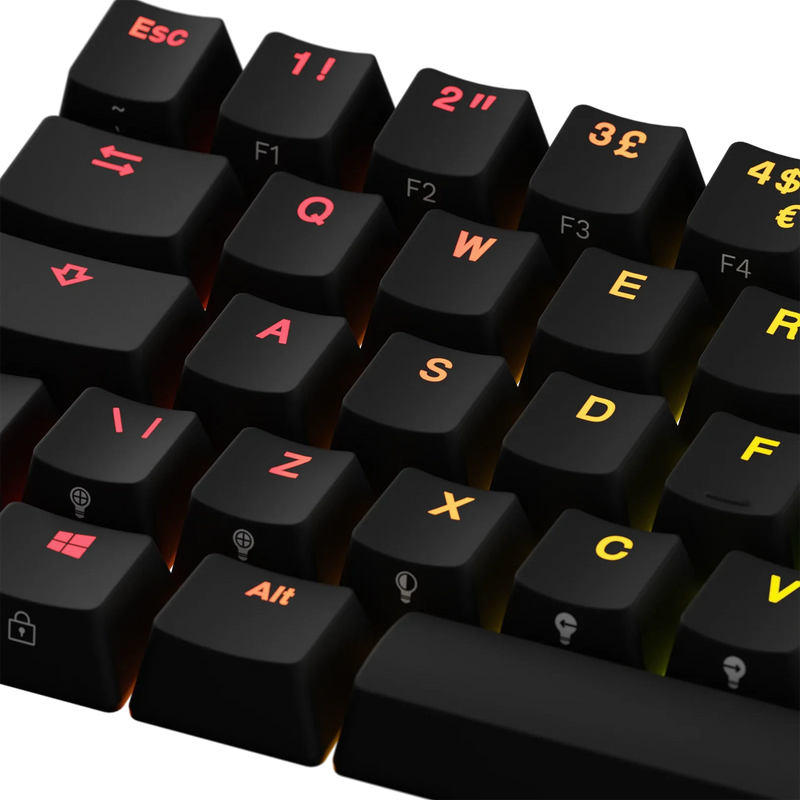 Keycaps Backlit Black UK