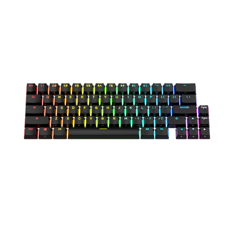 Keycaps Backlit Black US