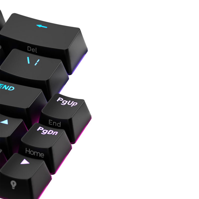 Keycaps Backlit Black US