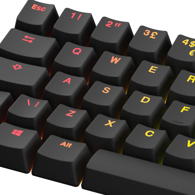 Keycaps Backlit Black UK