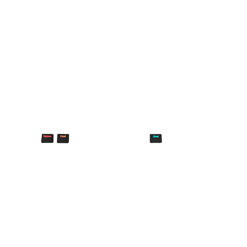 Keycaps Backlit Black US