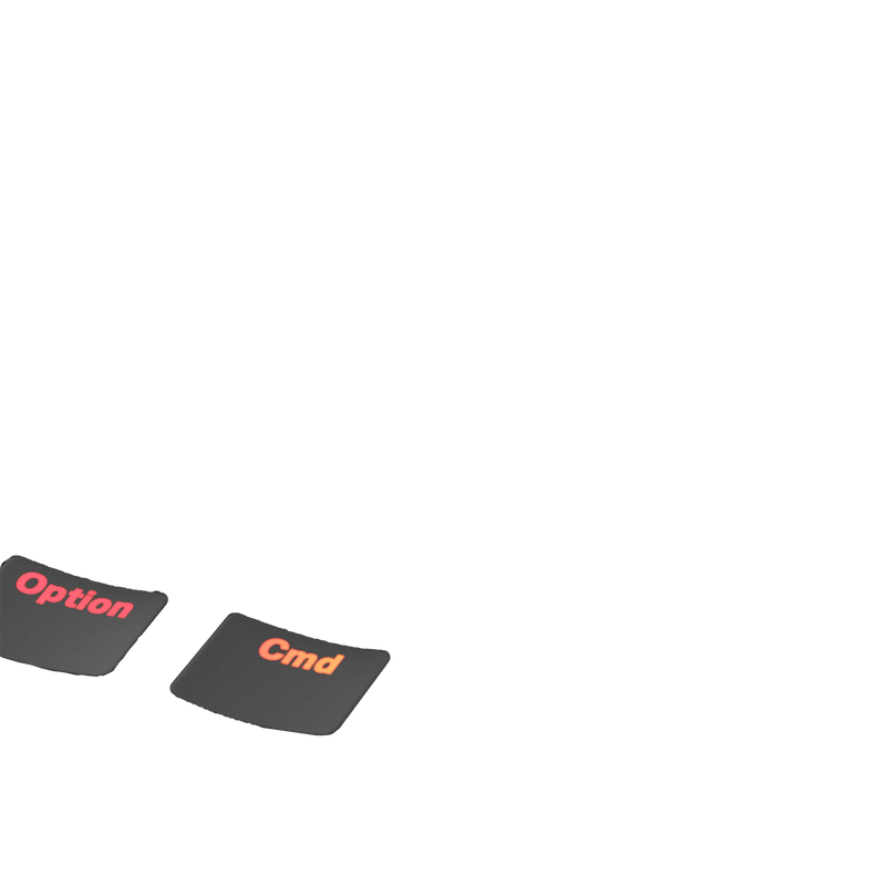 Keycaps Backlit Black US