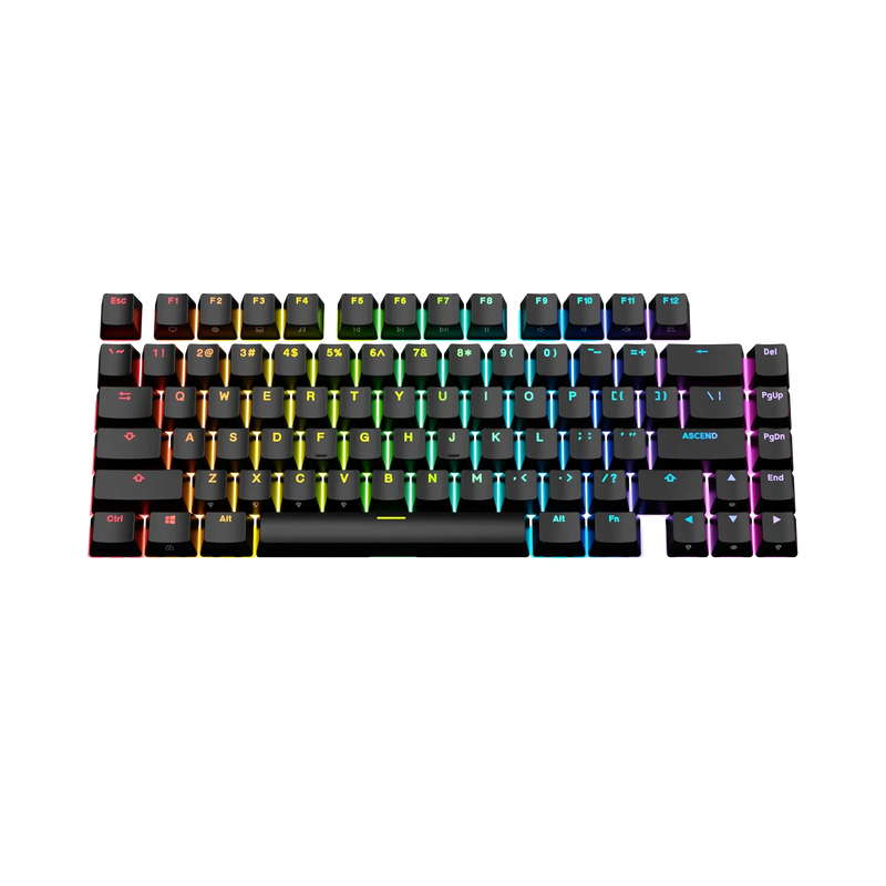 Keycaps Backlit Black US