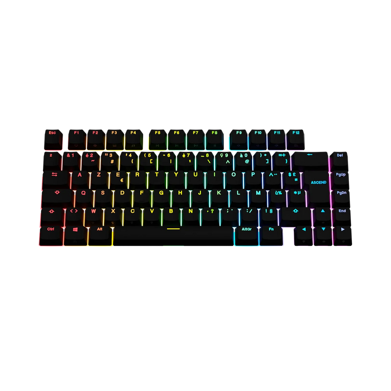 Keycaps Backlit Black FR