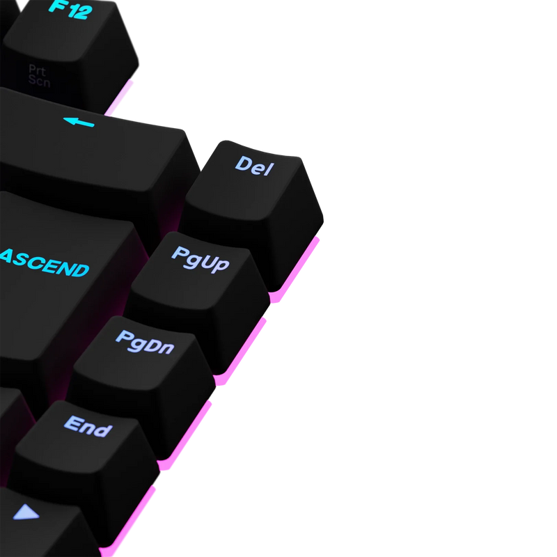 Keycaps Backlit Black FR