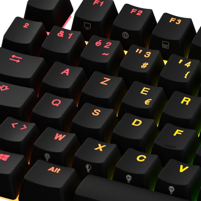 Keycaps Backlit Black FR