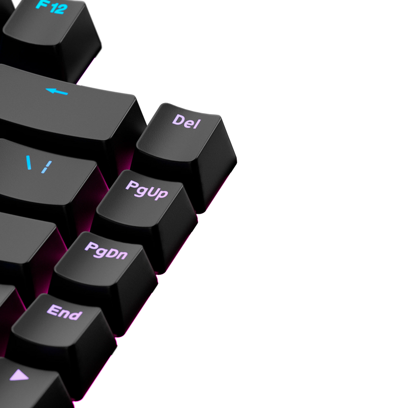 Keycaps Backlit Black US