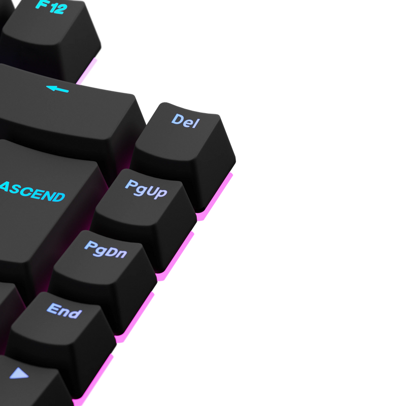 Keycaps Backlit Black FR