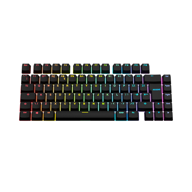 Keycaps Backlit Black UK