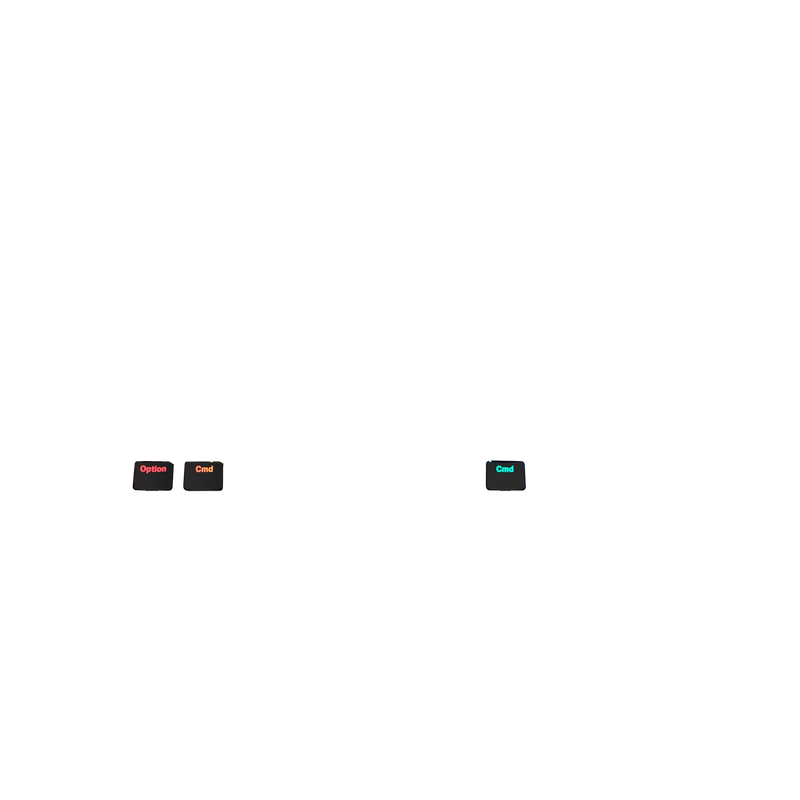 Keycaps Backlit Black US