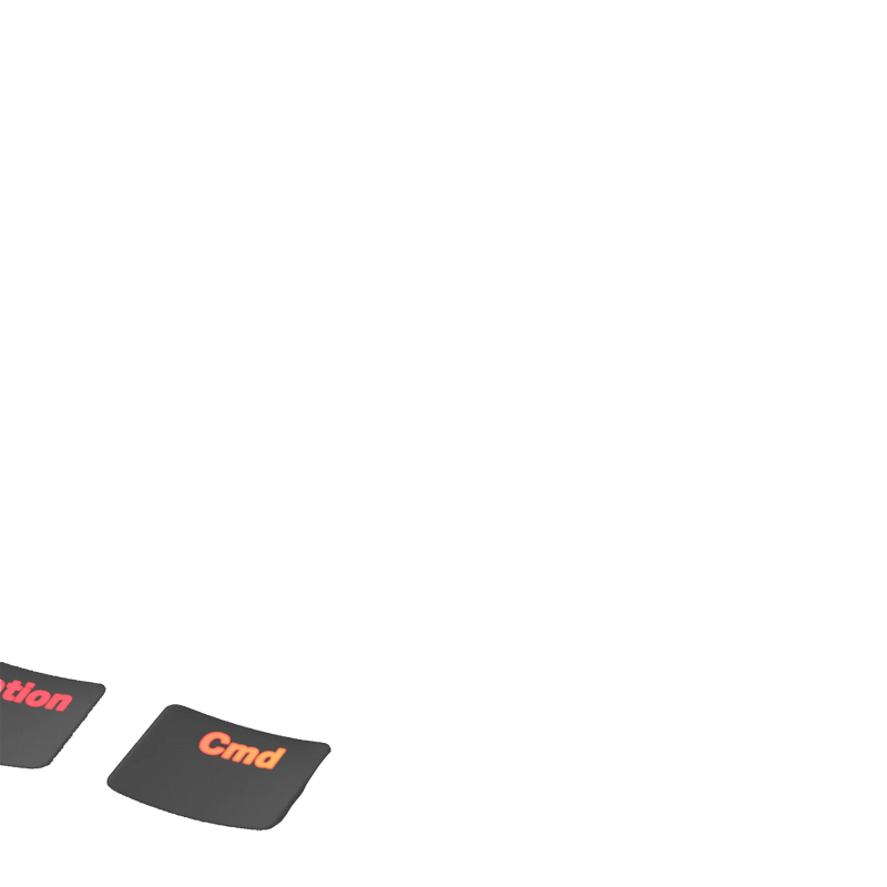 Keycaps Backlit Black US