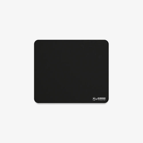 Stitched Cloth Mousepad Large in Black top view