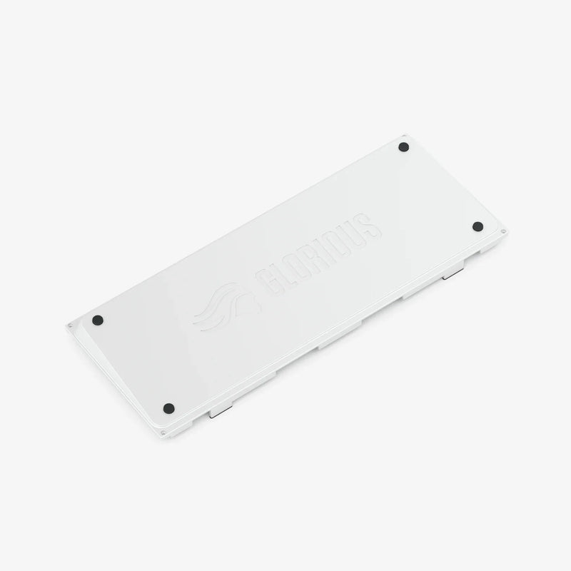 GMMK PRO FlexKit in E-White on a white background, bottom of bottom case only displayed