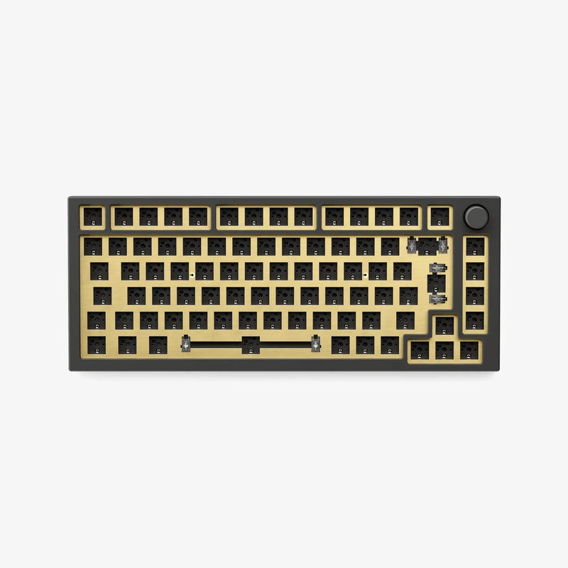 GMMK PRO Brass Switch Plate installed on a Black Slate GMMK PRO