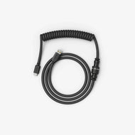 Coiled Keyboard Cable in Phantom Black top view