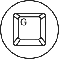 G keycap icon