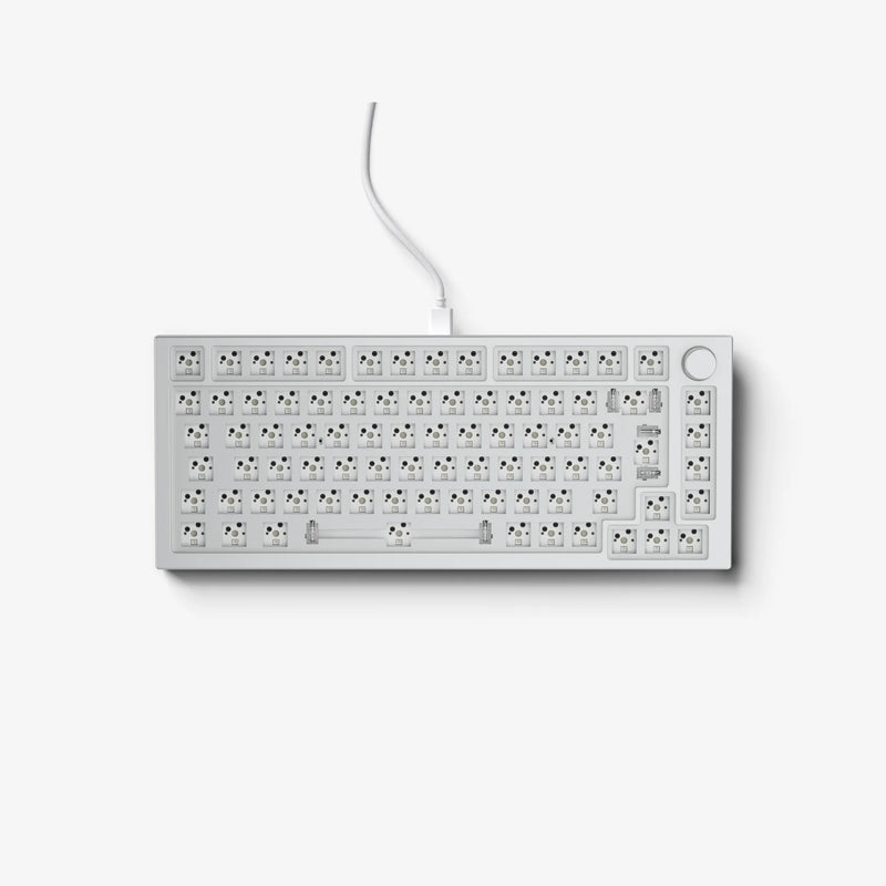 GMMK PRO ISO 75% Keyboard top view | White Ice