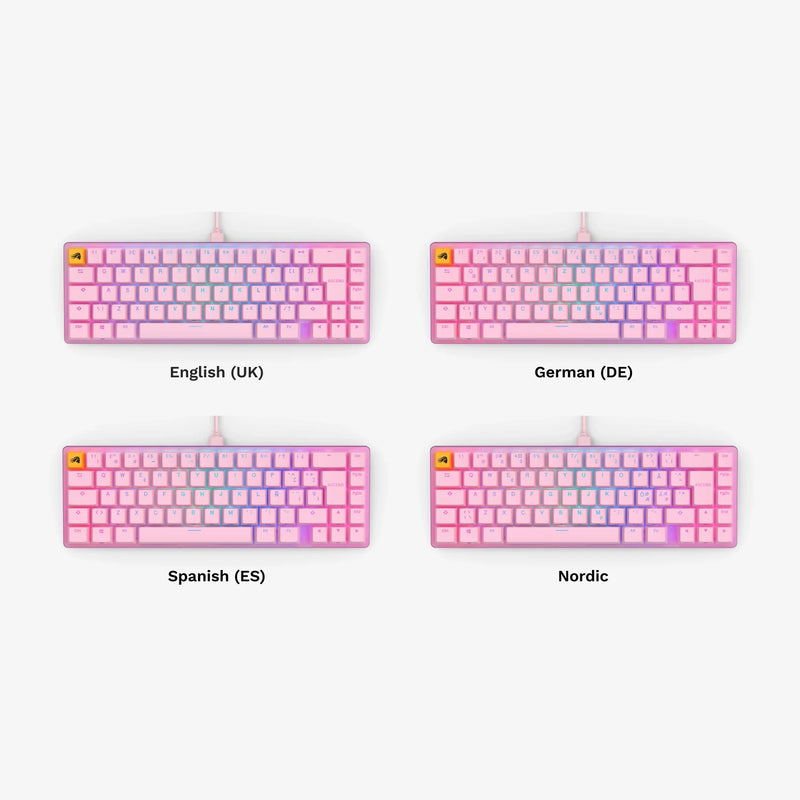 GMMK 2 Prebuilt 65% Compact ISO language variants in Pink
