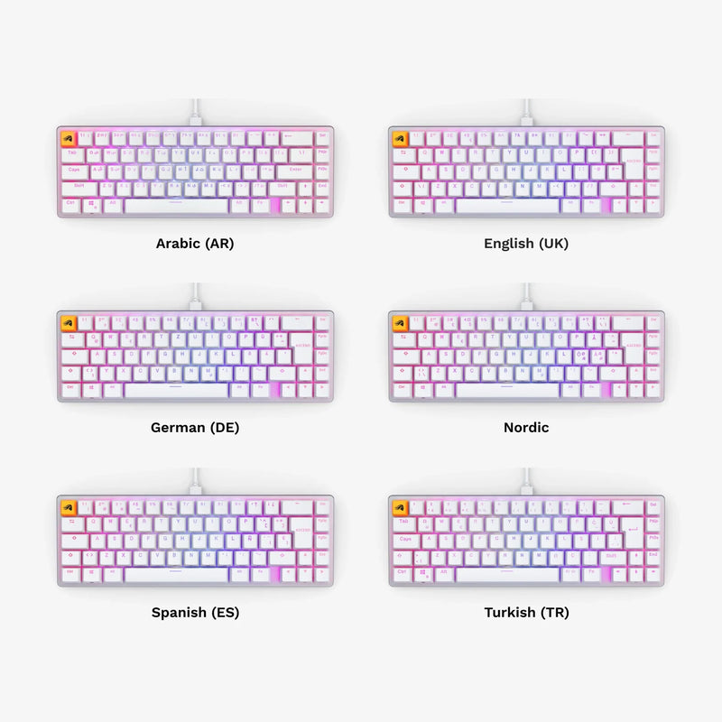 GMMK 2 65% Compact Prebuilt ISO language variants in White