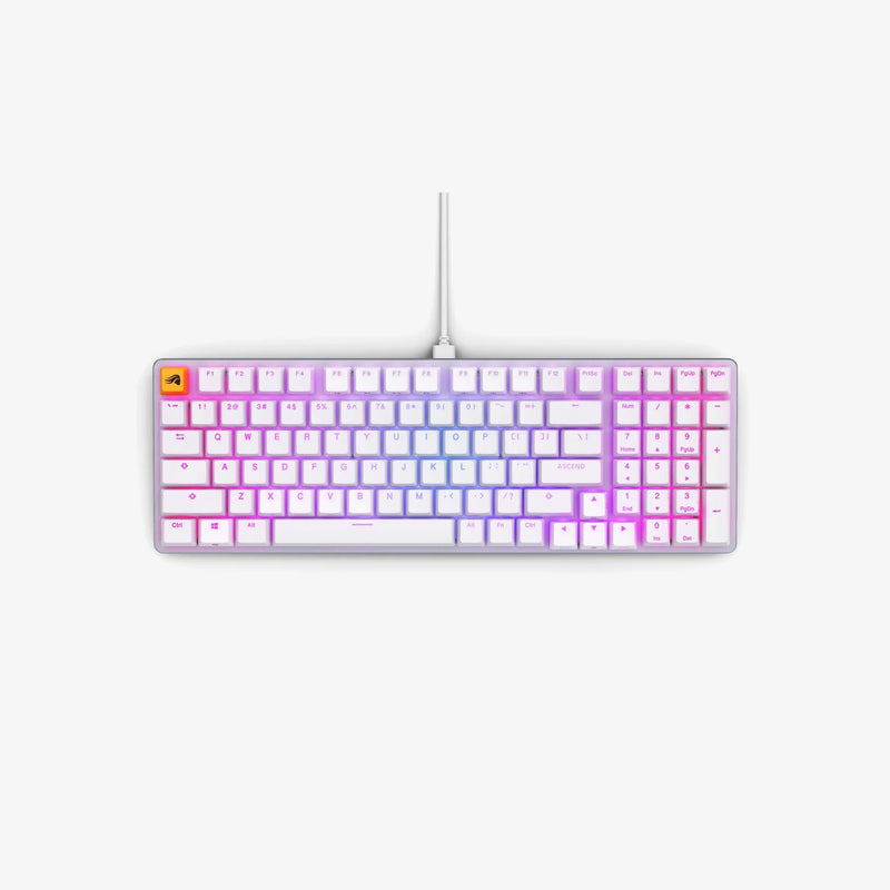 GMMK 2 96% Full Size prebuilt keyboard in White top view