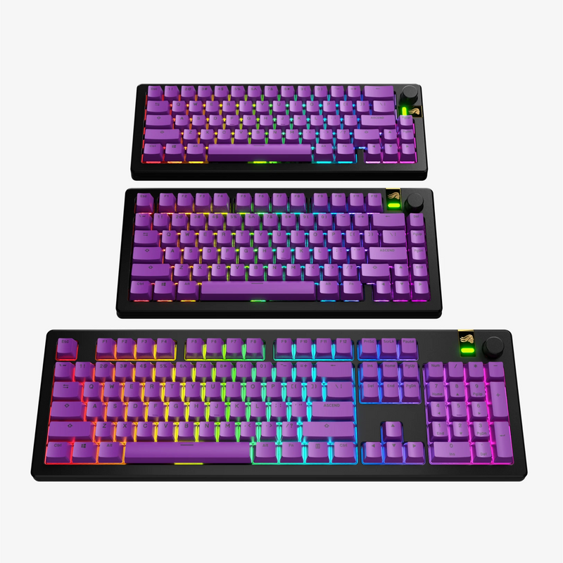 Glorious GPBT Epic Purple Keycaps – Vibrant & Durable Purple Keycaps