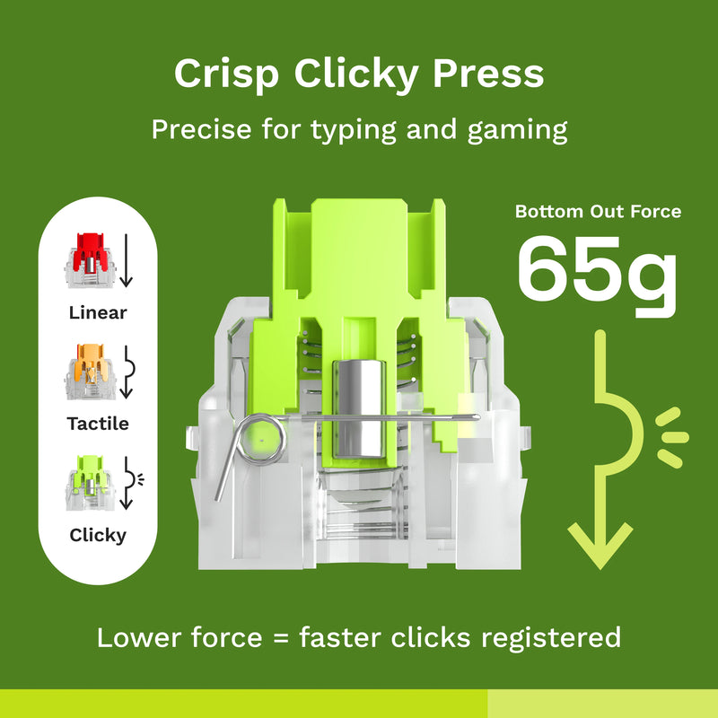 Glorious Raptor HE Clicky Switches – Rapid Response & Long-Lasting Switches