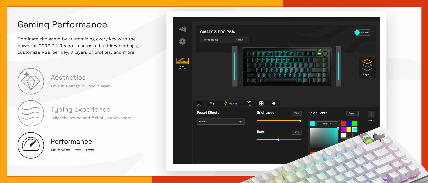 GMMK 3 75%-חווית גיימינג