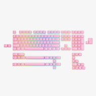 Aura V2 Keycaps in Pixel Pink, full kit view