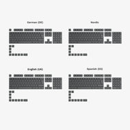 GPBT Black Ash keycaps all ISO language options, full kit layout