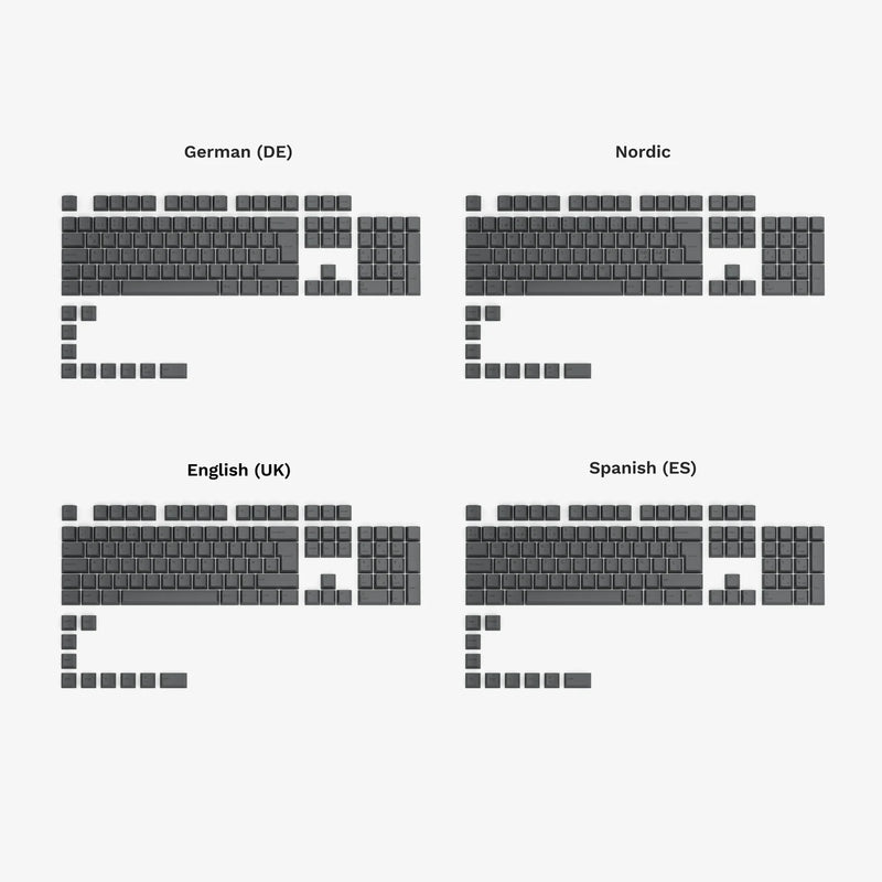 GPBT Black Ash Dye Sublimated Keycaps