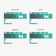 GPBT Rain Forest Keycaps all ISO language options, full kit layout