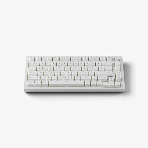 GPBT Arctic White keycaps on a GMMK PRO keyboard